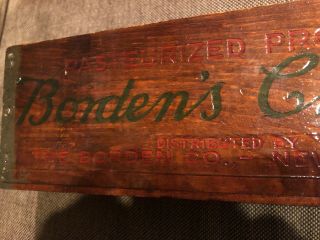 Vintage Borden ' s Swiss Cheese Wooden Box 5 Pounds 3
