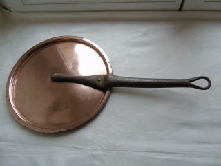 French Antique Copper Lid Copper Rivets Iron Handle For Pot Number No.  24