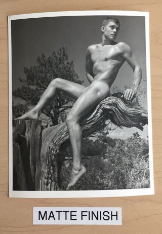 Just Vintage Male Nude Print,  Posing Strap Era Pose Outdoors,  Wpg 4x5