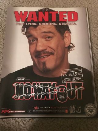 Vintage 2004 Wwe No Way Out Ppv Poster Print Ad Eddie Guerrero Wwf Rare