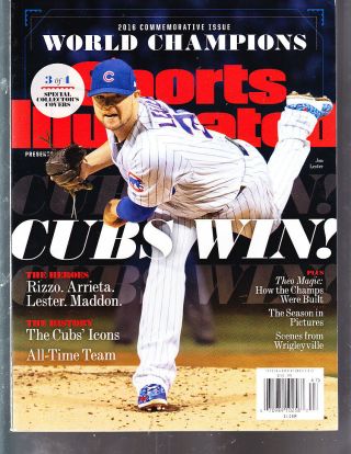 2016 Jon Lester Chicago Cubs World Series Sports Illustrated Commemorative