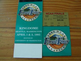 1995 Ncaa Seattle Superdome Final Four Ticket Booklet