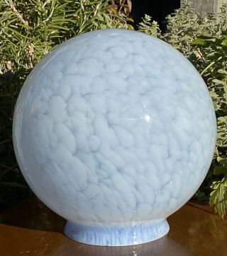 Art Deco Blue Cloud Glass Light Lamp Shade Suit Diana Lamp Antique Vintage Shade