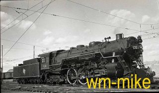 B - 023 Milwaukee Road 4 - 6 - 4 Steam 132 In Othello Wa B&w Negative