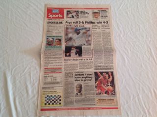 Vintage Usa Today Sports October 7th,  93 