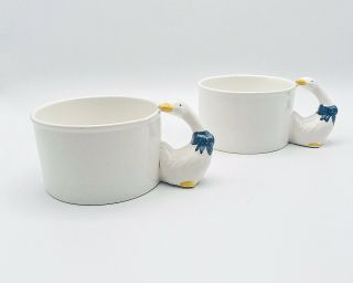 Vintage House Of Lloyd Goose Handle Ceramic Handpainted Coffee Cup Mug/soup Bowl