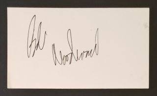 Bob Woodward Vintage Signed Tampa Tribune Newsman’s Business Card Auto Watergate