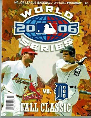 2006 World Series Official Program St Louis Cardinals Vs Detroit Tigers Mlb
