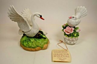 Seymour Mann Vintage Porcelain Bird Figurine Swan M.  Bernini