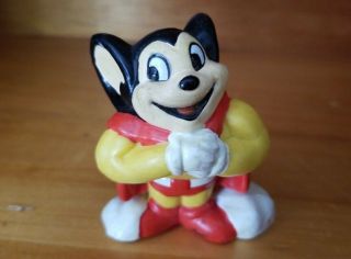 Vintage Mighty Mouse Pvc Figure (hamilton,  1988) Viacom Toy Figurine
