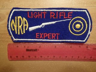 Vintage Embroidered Patch - National Rifle Association - Light Rifle Expert - Nra