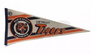 Vintage Detroit Tigers Pennant 30” Baseball Full Size Felt Pennant Banner