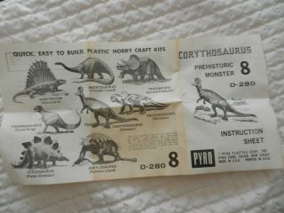 6 Pyro Dinosaur Kits From The Late 60s Tyrannosaurus,  Brontosaurus,  Stegosaurus