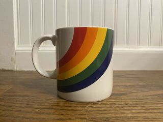 Vintage 1984 Ftd Lgbt Rainbow Retro Pride Ceramic Tea Cup Coffee Mug