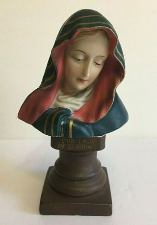 Vintage Our Lady Of Sorrows Bust