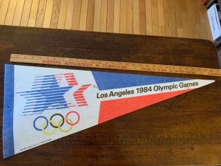 1984 Los Angeles Olympics Full Size Pennant Vintage