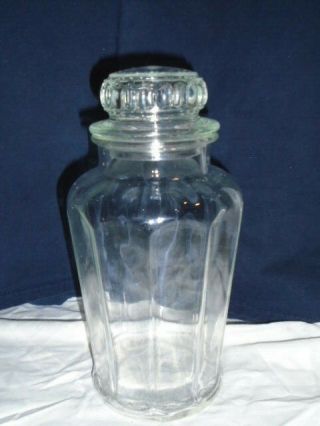 Vintage Old General Store Apothecary Glass Jar With Lid