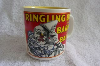 Vintage Ringling Bros Barnum Bailey Circus Clown 1988 Coffee Mug