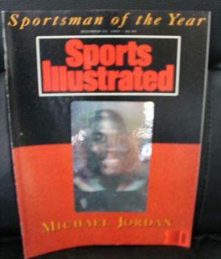 Michael Jordan Sports Illustrated Sportsman Of The Year Dec.  23,  1991 Hologram.