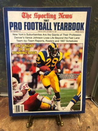 1987 The Sporting News Pro Football Yearbook Rams Eric Dickerson Cover