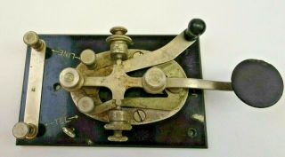 Antique J - 38 Telegraph Morse Code Military Ham Radio Black Bakelite