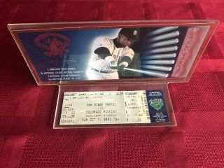Tony Gwynn Padres Final Home Game Commemorative Ticket 2001 Qualcom