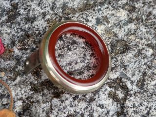 Red Agate In German Silver Bezel - Fits All Hardy St.  George Reels & 3 7/8 Perfect
