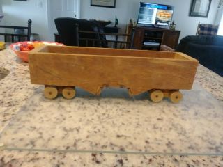 Vintage Folk Art Hand Crafted Train Coal Car