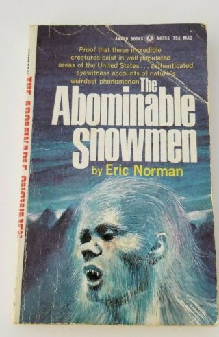 The Abominable Snowmen (1969) Eric Norman - Award Books A479s - Vintage Paperback