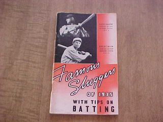 1935 Louisville Slugger Famous Baseball Yearbook (floyd Vaughan & Buddy Myercover