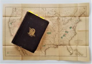 1884 - 85 Antique Us Geological Survey 6th Annual Report 570pg W Map Fossils Flora