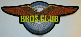 Vtg Large Bros Club Harley Davidson Motorcycles Eagle Patch Owners Group Rider