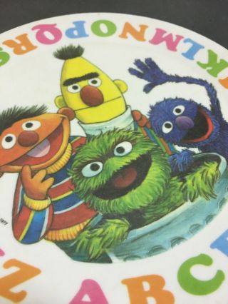 2 Pc Vintage Muppets Sesame Street Plates Bowls Kids Melamine Dishes Cookie 1977 3