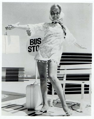 1969 Vintage Photo Leggy Actress Ann - Margret Cheesecake Poses For Portrait