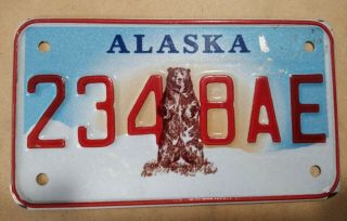 Grizzly Bear.  Alaska Motorcycle License Plate