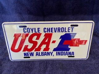 Chevrolet Dealer Booster License Plate Usa - 1 Coyle Chevrolet