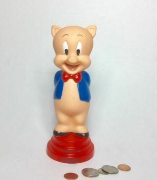 Looney Tunes Bank Porky Pig Vintage Plastic Warner Bros.  Vintage Collectible