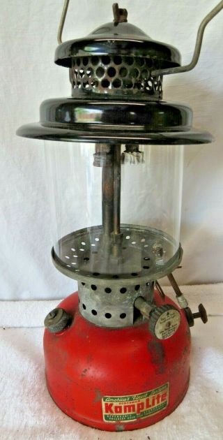 Vintage Agm Kamplite Gas Camping Lantern 1950 