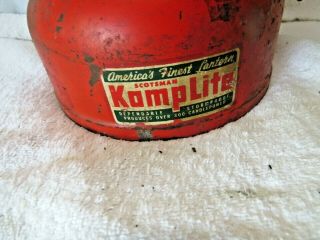 Vintage AGM KampLite GAS CAMPING LANTERN 1950 ' s FAST 2