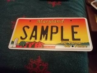 Maryland Sample License Plate Our Farms Our Future 2008