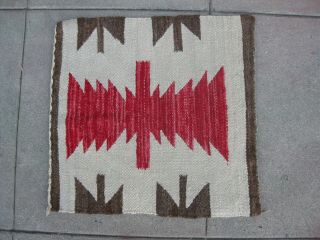 Antique Navajo Native American Indian Ganado Geometric Woven Wool Rug Textile