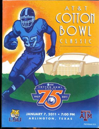2011 Cotton Bowl Football Program Texas A&m Vs Lsu