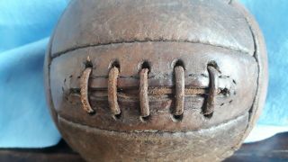 Vintage Leather Football Antique Soccer Ball Collectable