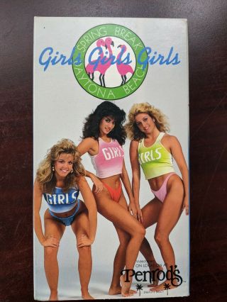 Vintage 1987 Girls Girls Girls Vhs Movie Spring Break Daytona Beach Penrod 