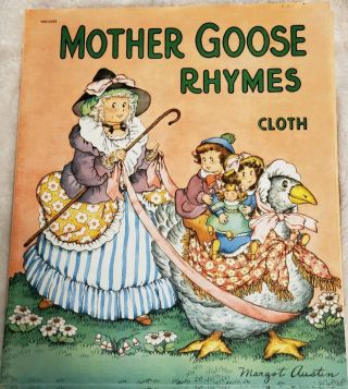 Vintage Mother Goose Rhymes Cloth Book 1956 Margot Austin Platt Munk