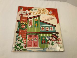 Vintage Whitman Craft Book ”kids Can Make It For Christmas” 1977 10 X 11 "