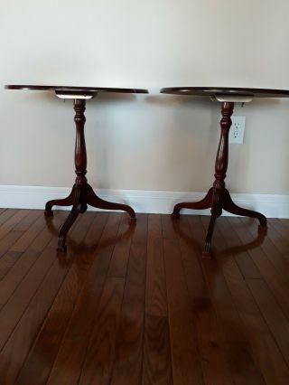 Vintage Tilt Top Accent Side Tables/plant Stands/night Stands