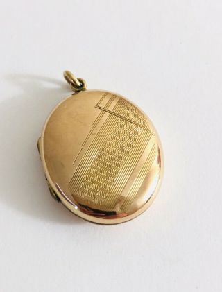 Antique Victorian 9ct Gold Back And Front Locket,  375