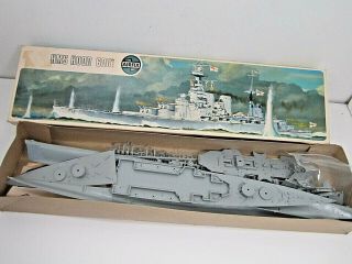 Vintage Airfix Hms Hood Battleship 1:600 Scale Model Kit