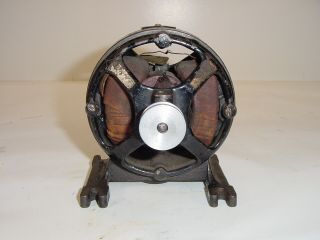 Antique Early 1900 ' s Knapp Type S.  S DC Bi - Polar Open Frame Toy Motor Fan Project 3